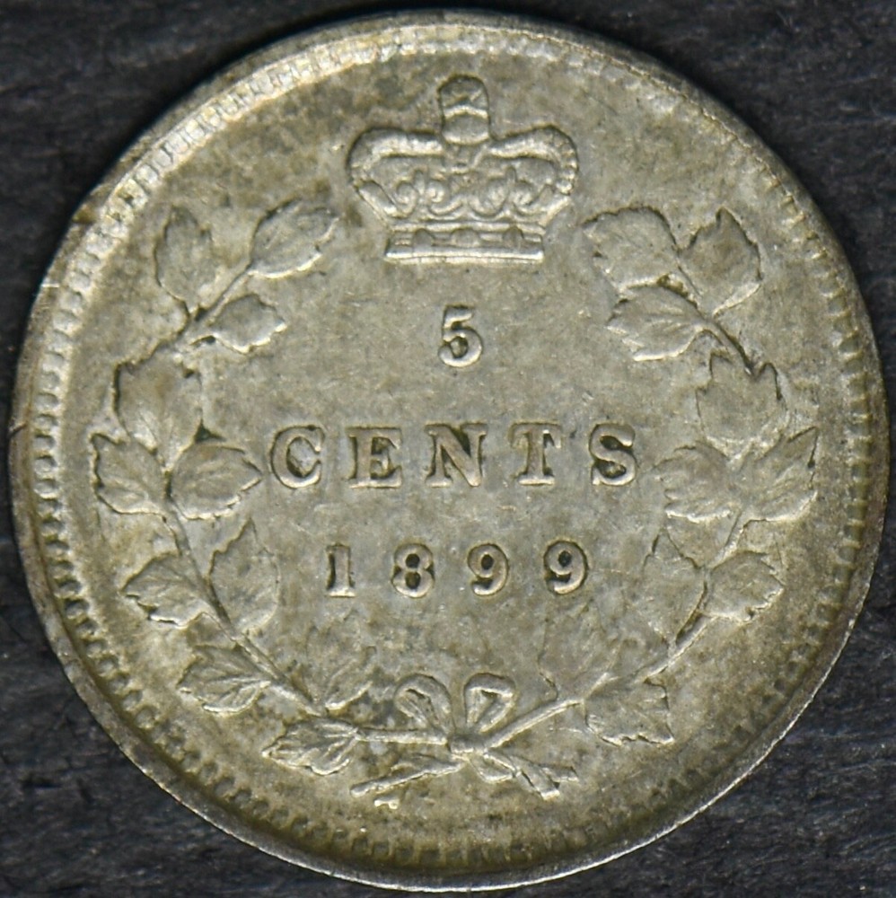 1899 Canada Silver 5 Cents - ✪COINGIANTS✪