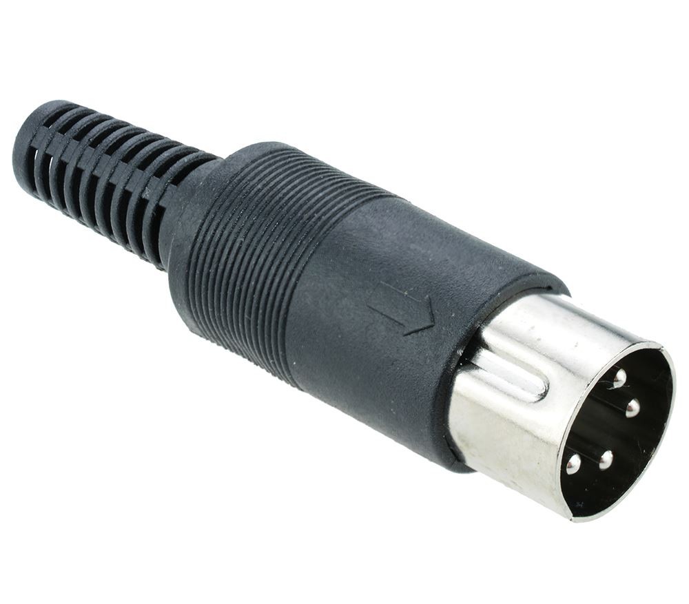 4-Pin DIN Male Plug Connector
