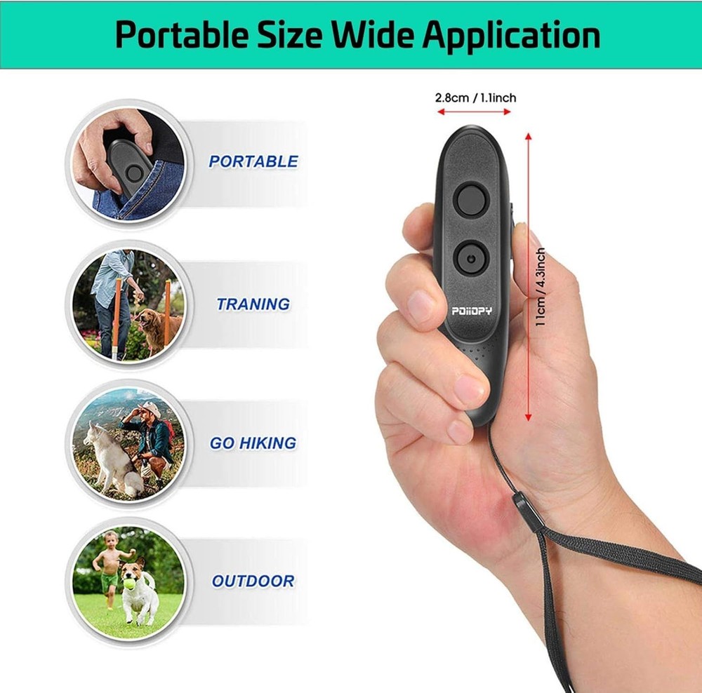 Rechargeable Ultrasonic Dog Bark Control Device - Safe & Effective Training Tool