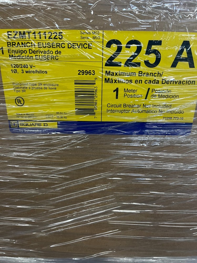 SQUARE D EZMT111225 EUSERC DEVICE 225A