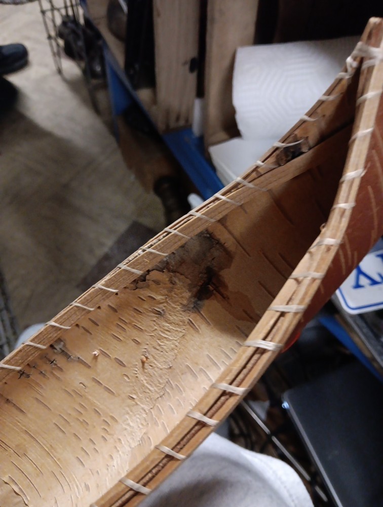 Handmade Birchbark Canoe