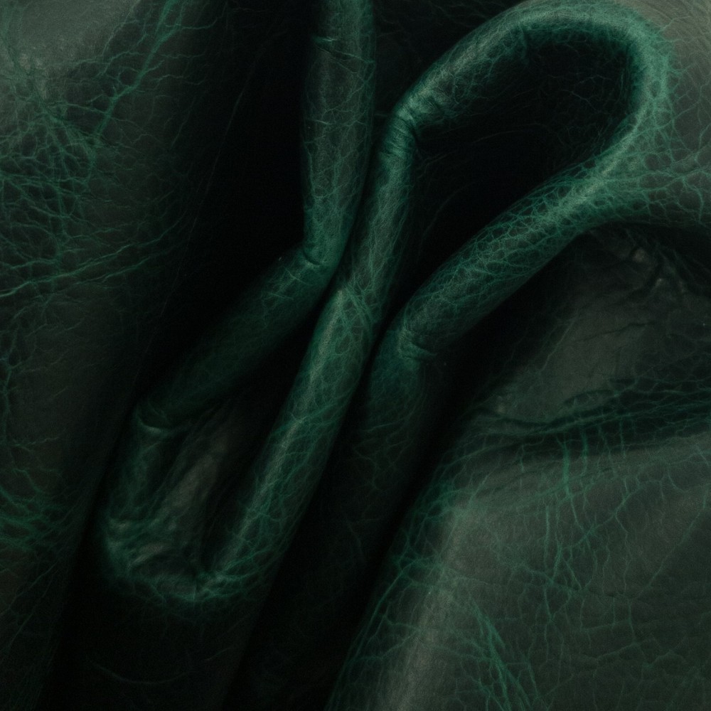 Genuine Bison Sides Project Pieces Green Pull Up 3-4 OZ