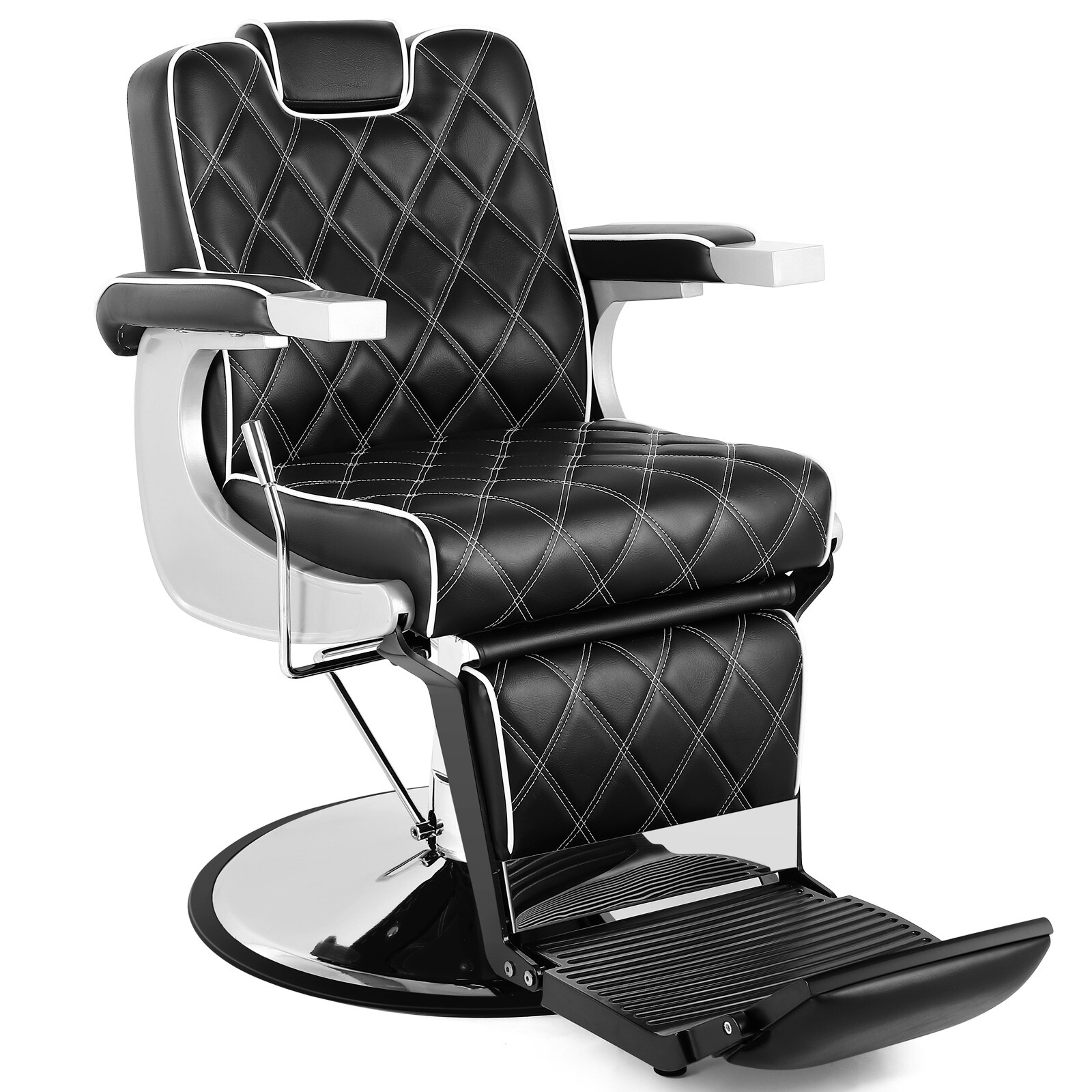 All Purpose Black Hydraulic Heavy Duty Barber Chair Recline Salon Beauty Styling
