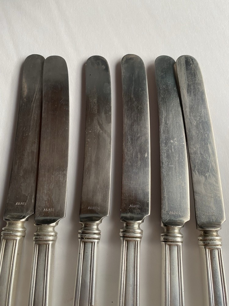 Reed & Barton 6 Dinner Knives Silverplate Flatware