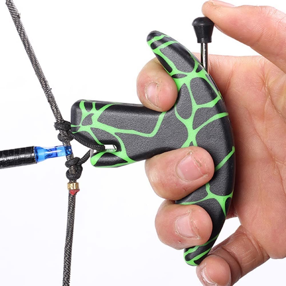 Thumb Bow Release, 3 Finger Thumb Trigger Caliper Grip Compound Bow Release A...
