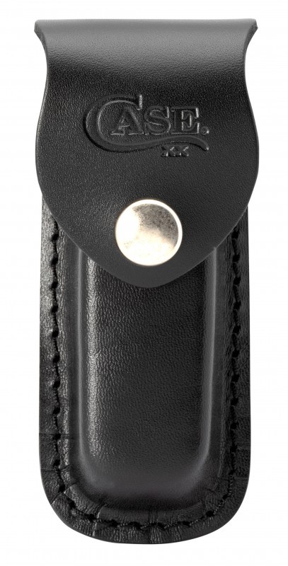 Case xx Medium Black Leather Belt Sheath 52236 Button-Snap