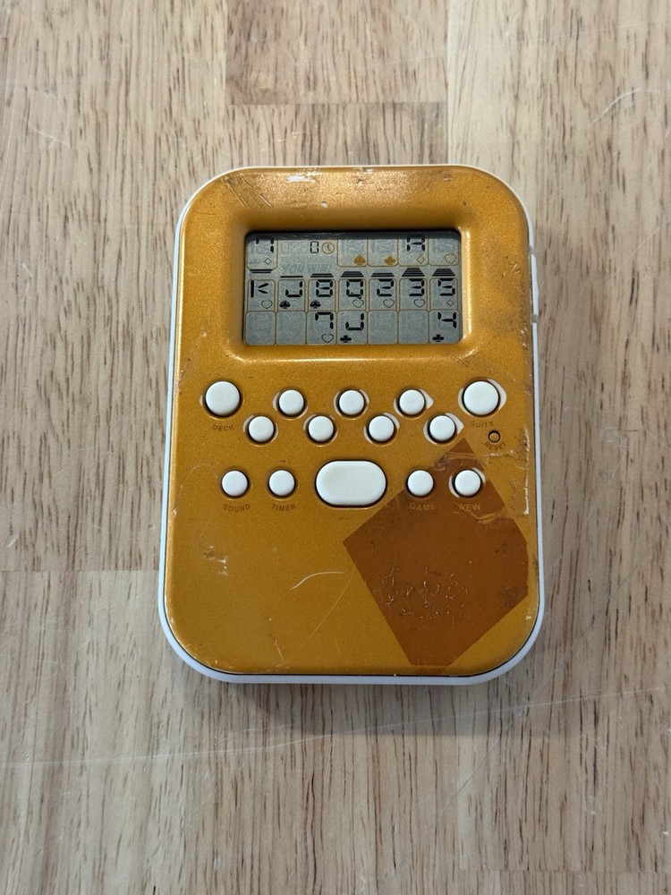 Radica LIGHTED SCREEN Solitaire Electronic Handheld Game 2008 WORKS!