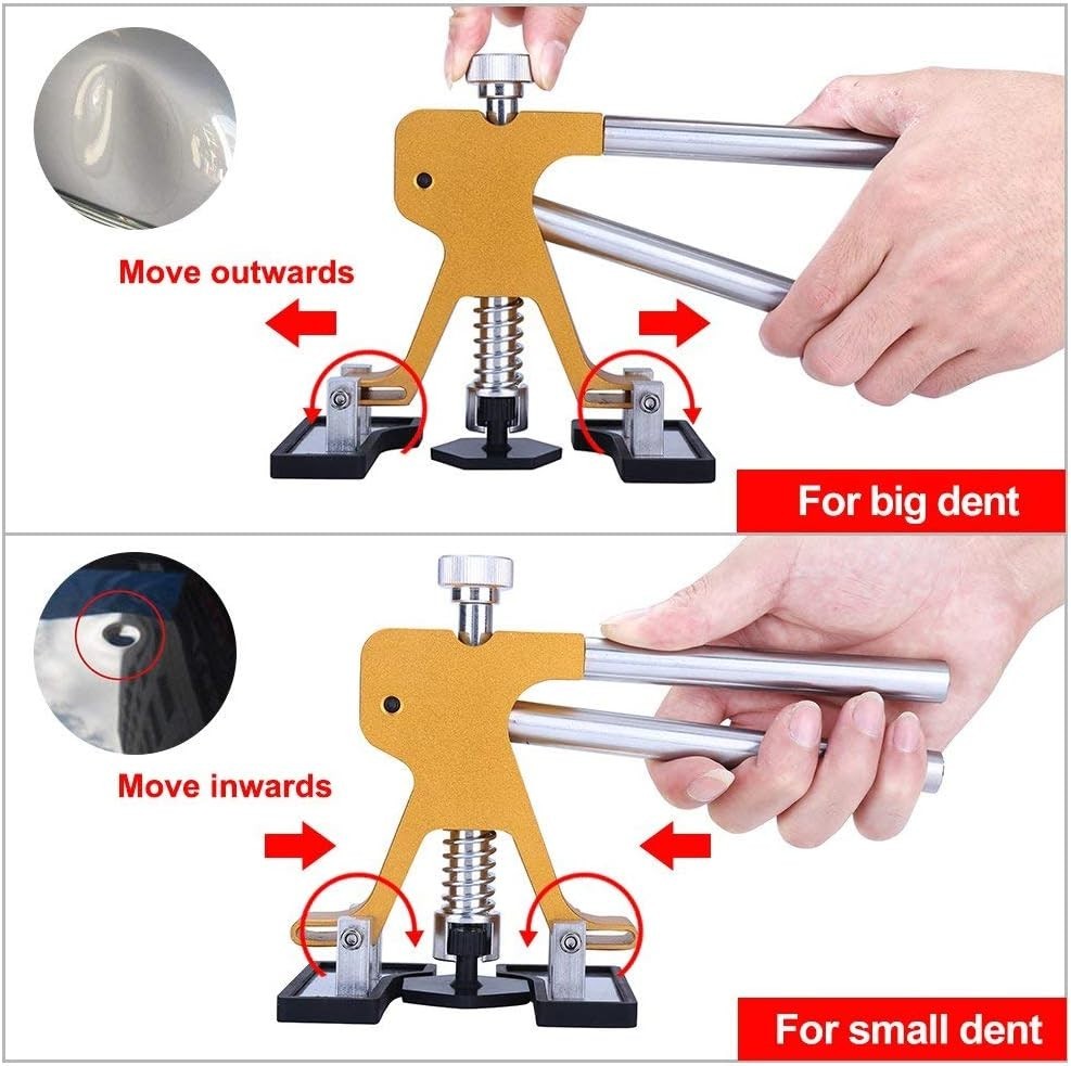 All-in-One Auto Dent Puller Kit - Adjustable Tabs for Small and Large Dents
