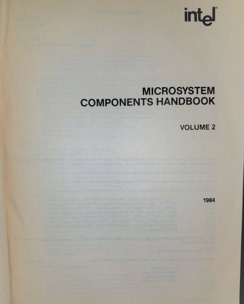 USED 1984 Intel Microsystems Components Handbook Vol. II