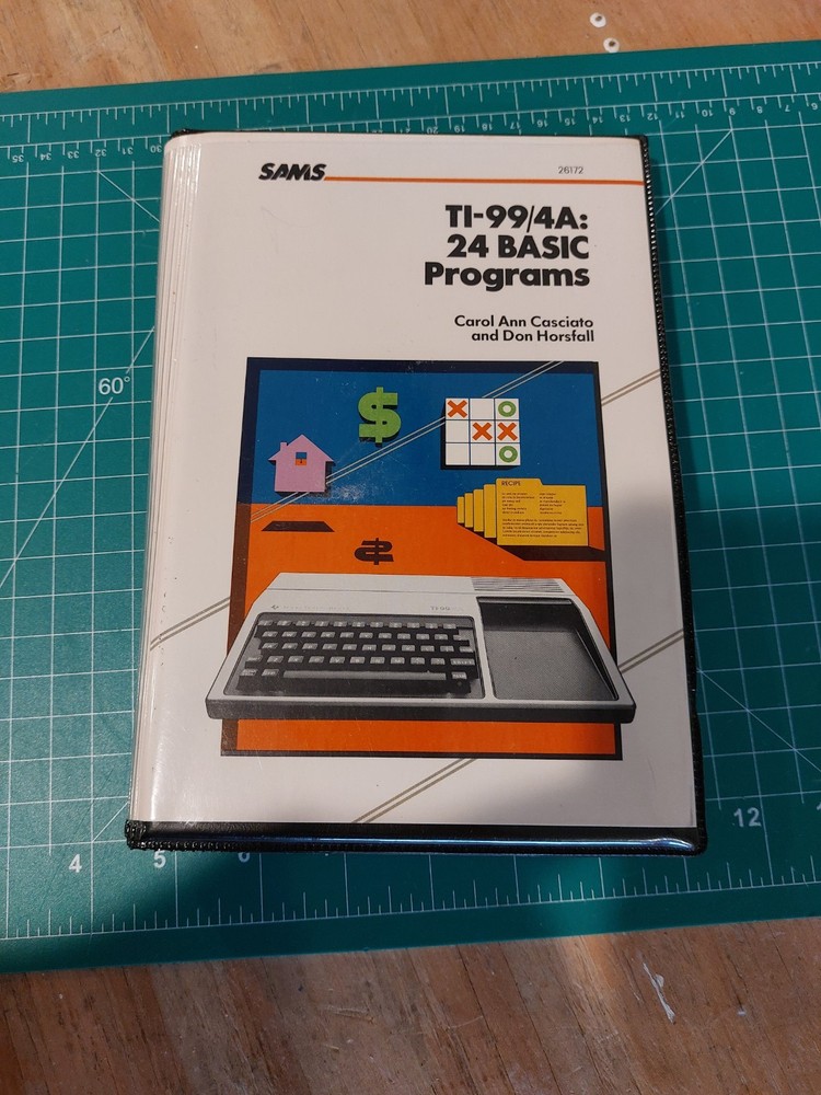 Texas Instruments TI-99/4A: 24 Basic Programs Sams 26172 Cassette in case