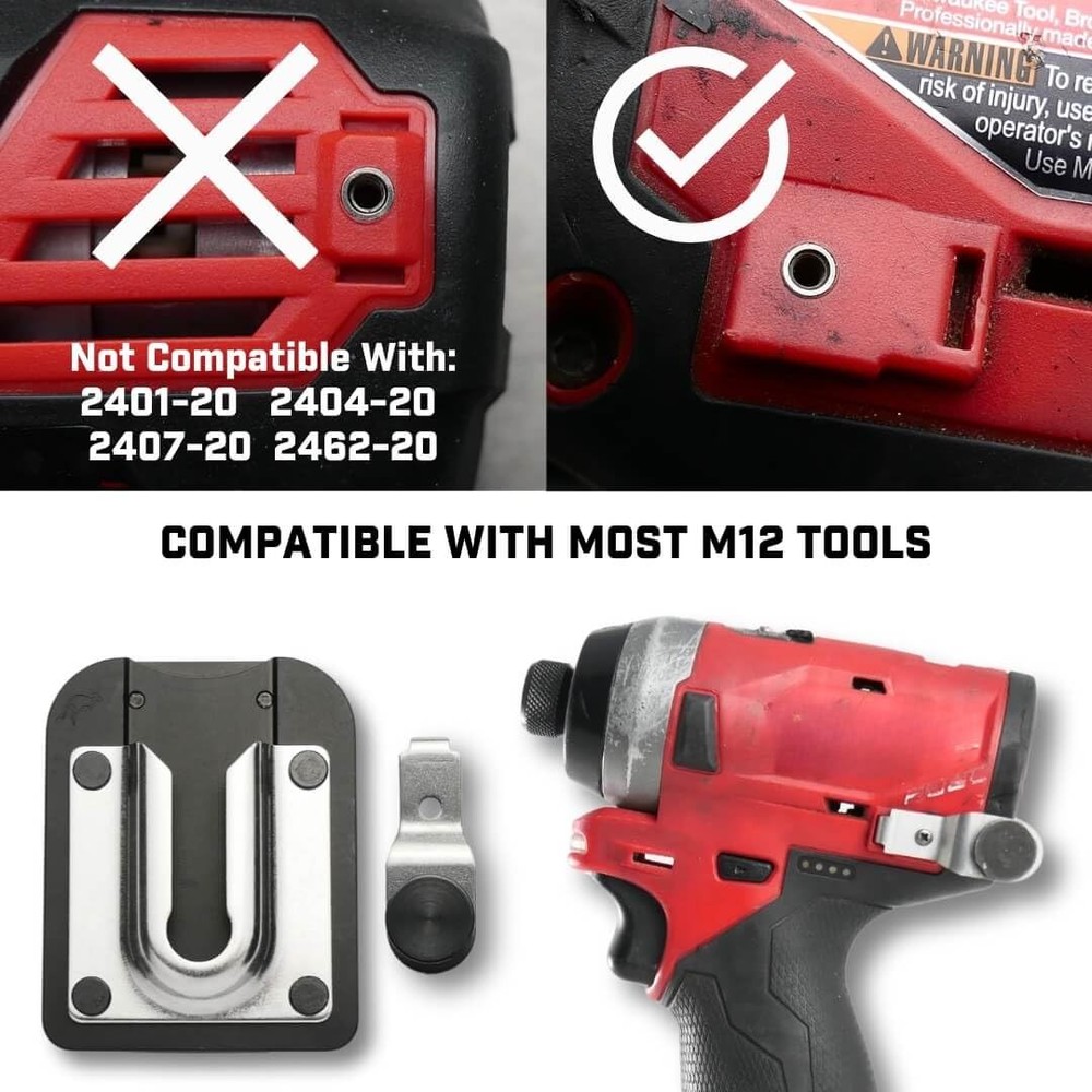 Pro | Universal Tool Holster - Gravity Locking Clip-On Black/Silver