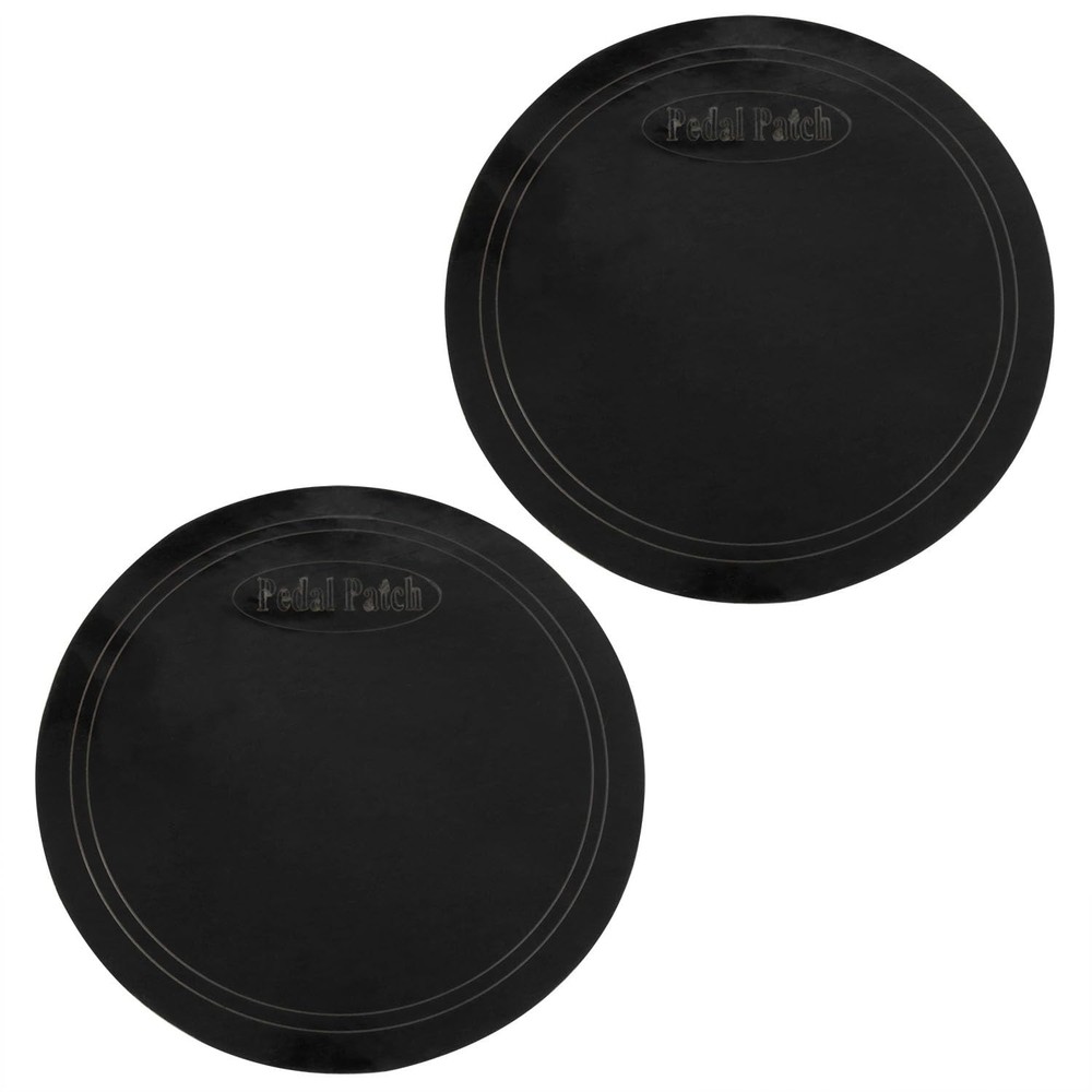 Single Pedal Patch Self-Adhesive Drum Head Protector 2-Pack for Bass Drum