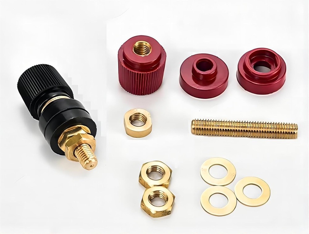 Pure Copper Remote Battery Terminal Sbinding Post 2Pcs M8（5/16"）
