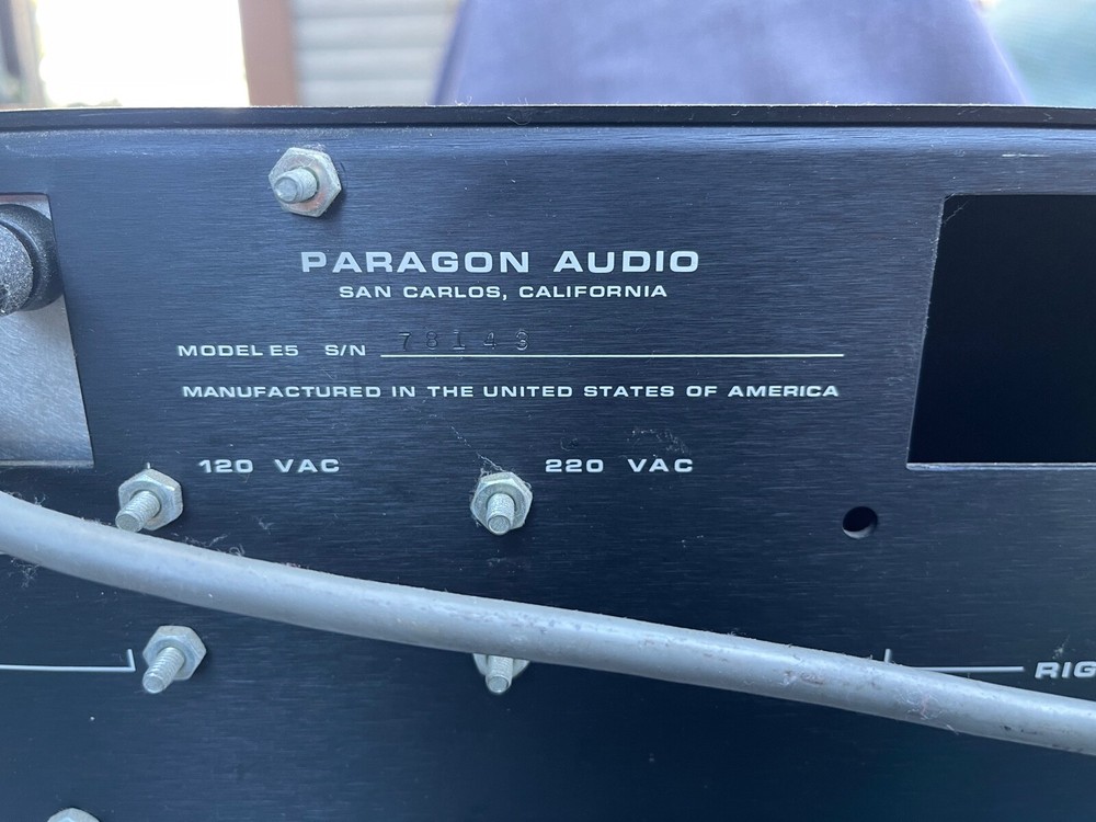 Paragon System-E Sub-Woofer Power Amplifier USA