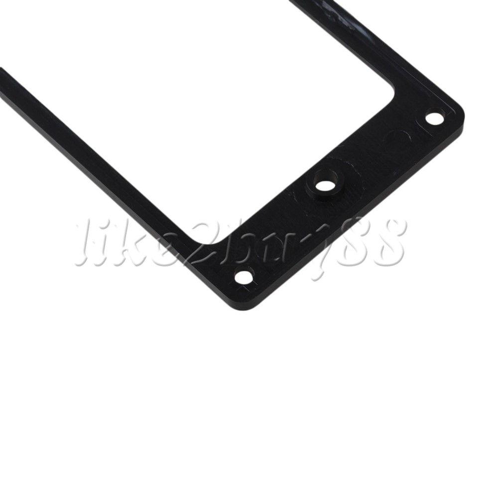2PCS Black Guitars Bridge Pickup Frame Flat Pickup Mounting Ring Cover
