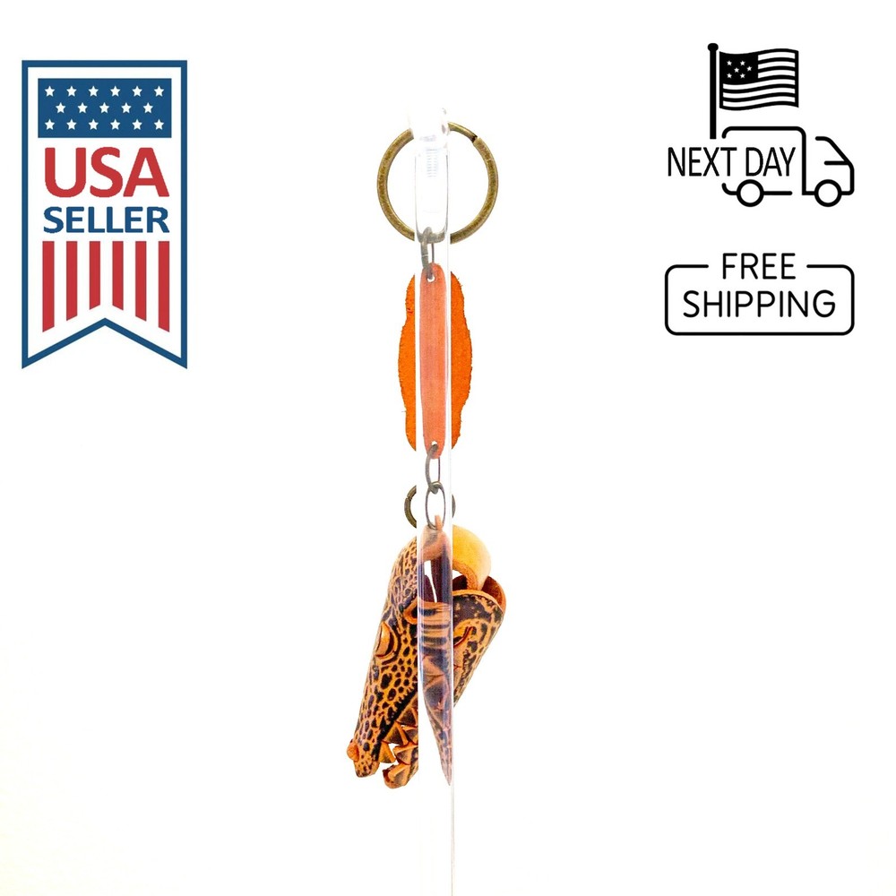 Crocodile Handmade Leather Keyring