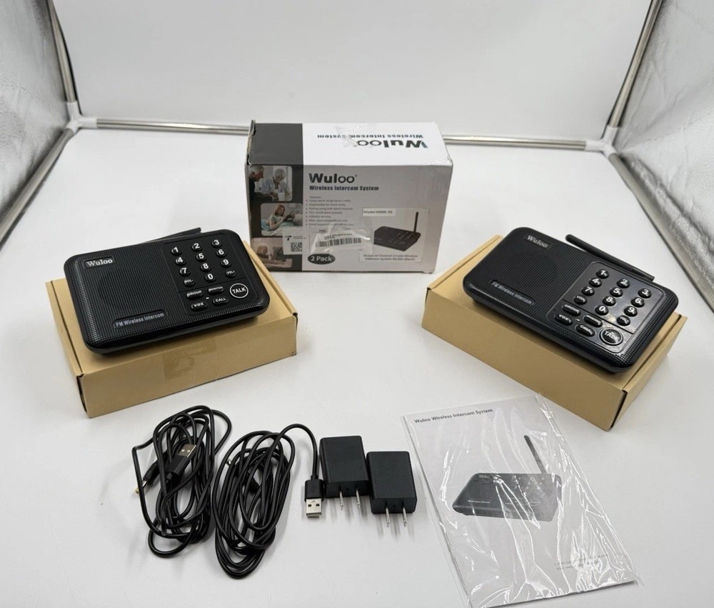 Wuloo WL666 Wireless Intercoms System - Black