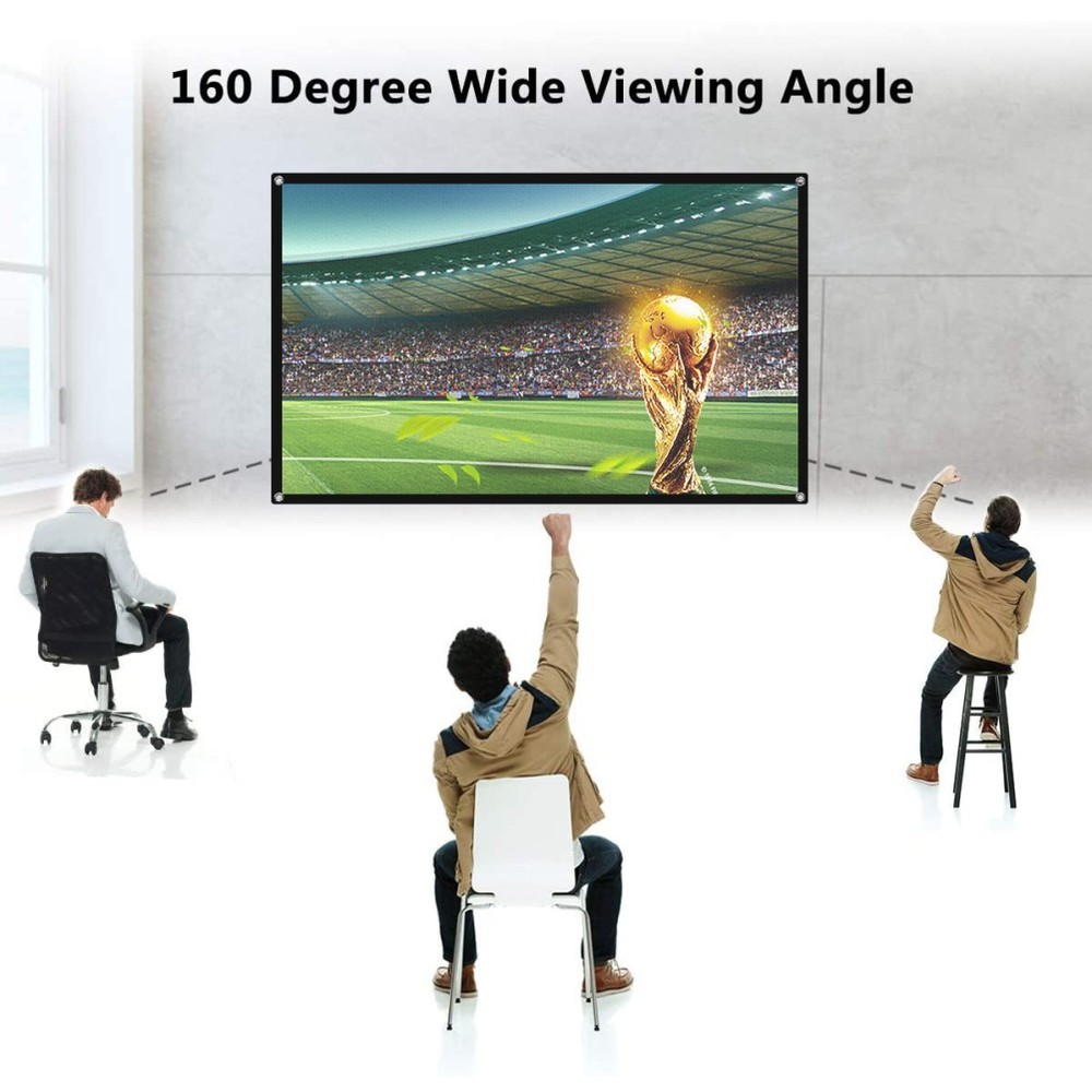 Roll Up Screen Projection Anti-crease Projector White Sheet Fold