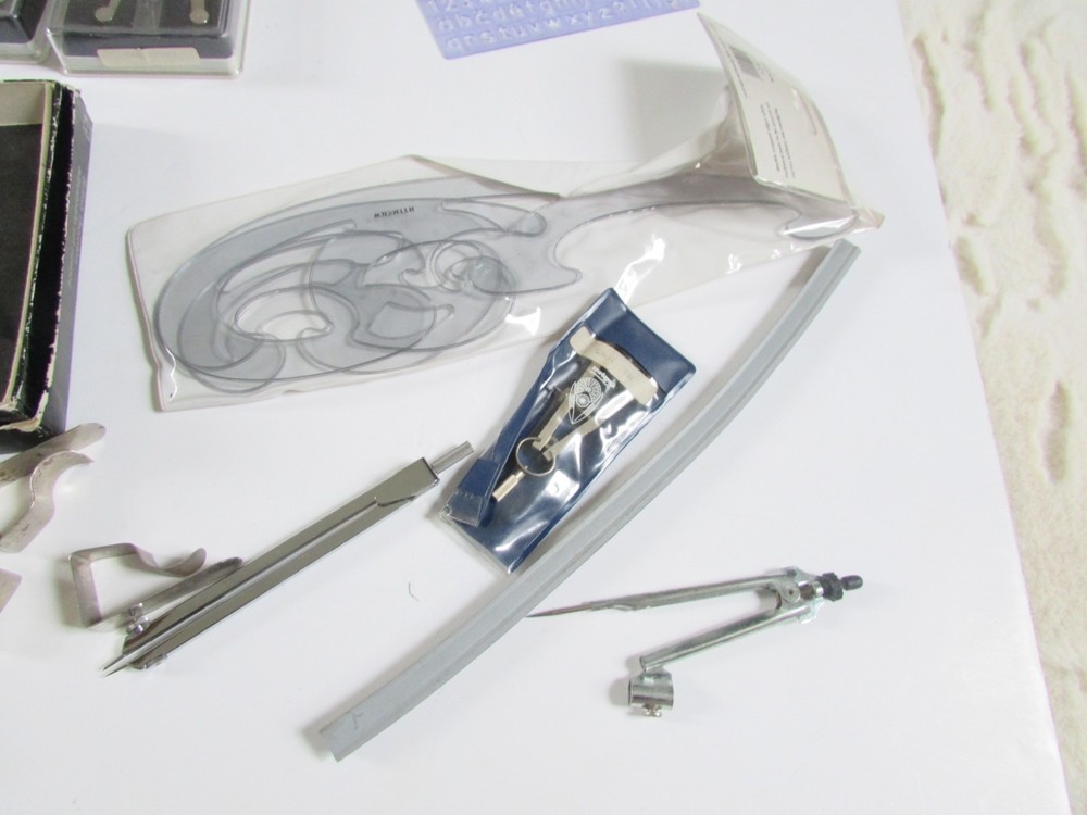 Vintage Technical Drawing Compass + another items