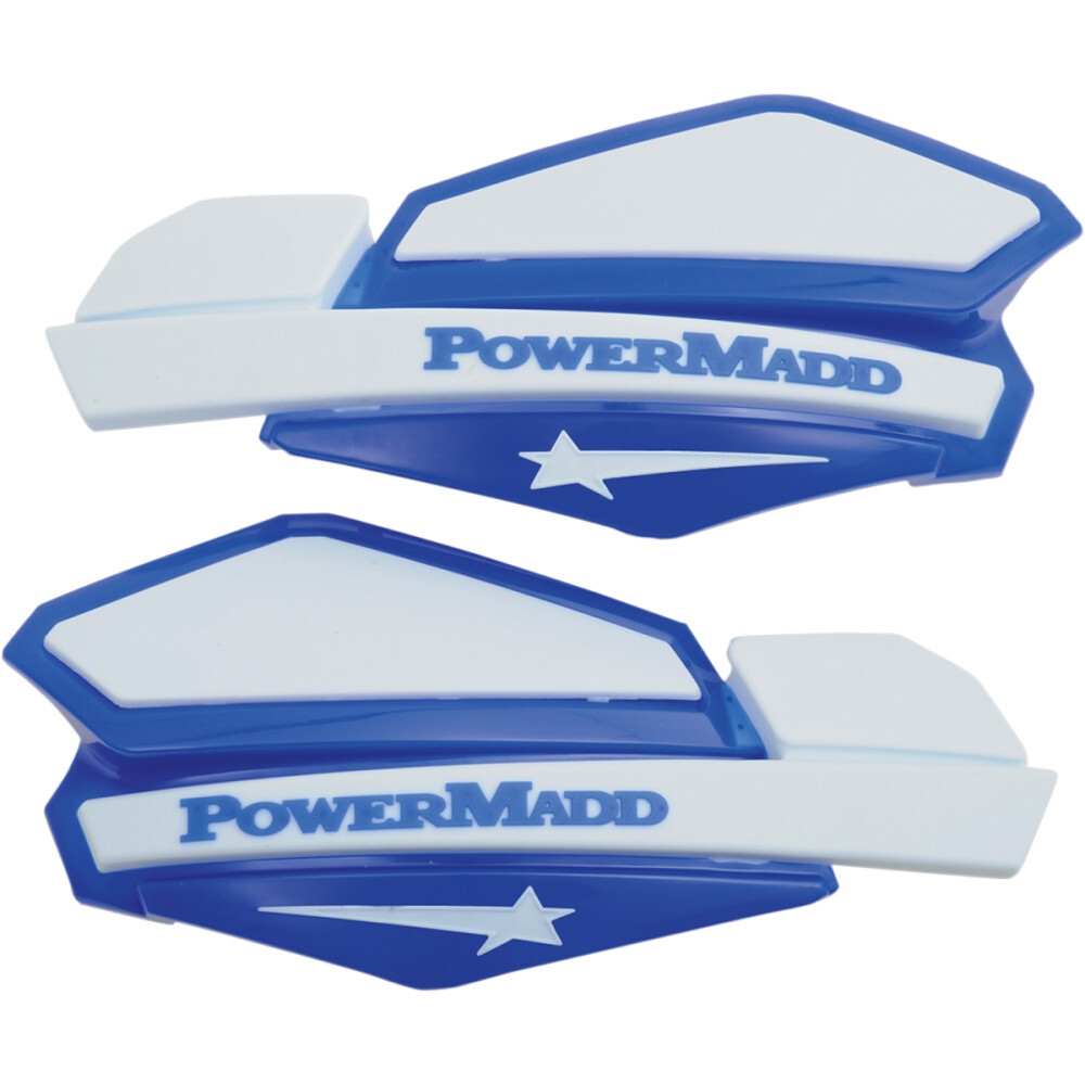 Powermadd Blue/White Handguards | 34221