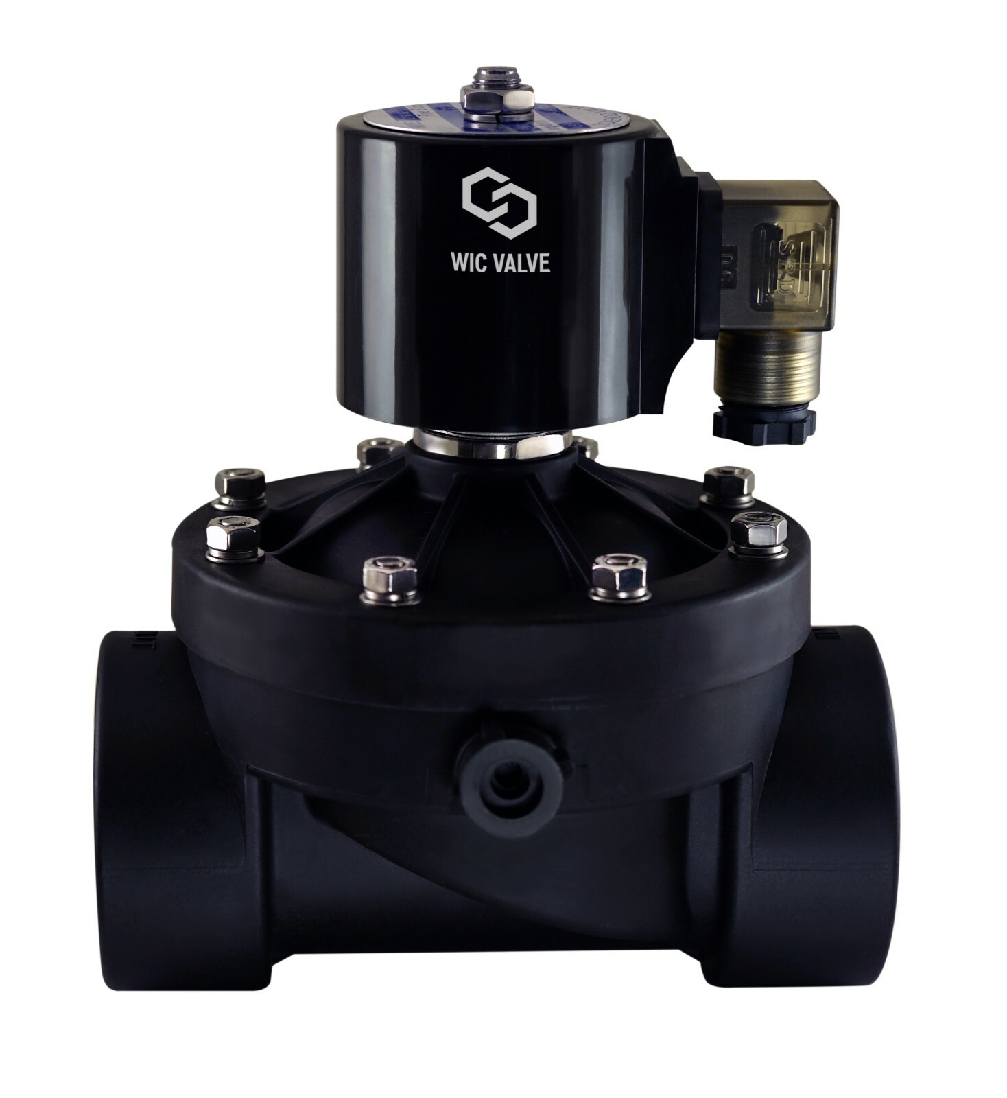 2" Inch PA66 Plastic Zero Differential Air Water Electric Solenoid Valve 12V DC