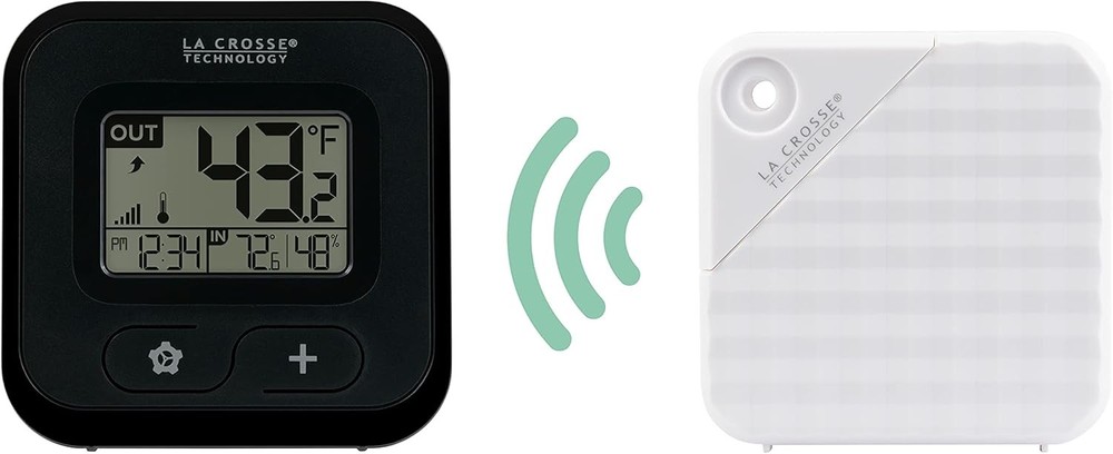 La Crosse Technology 308-147 Wireless Compact Digital Thermometer with Black