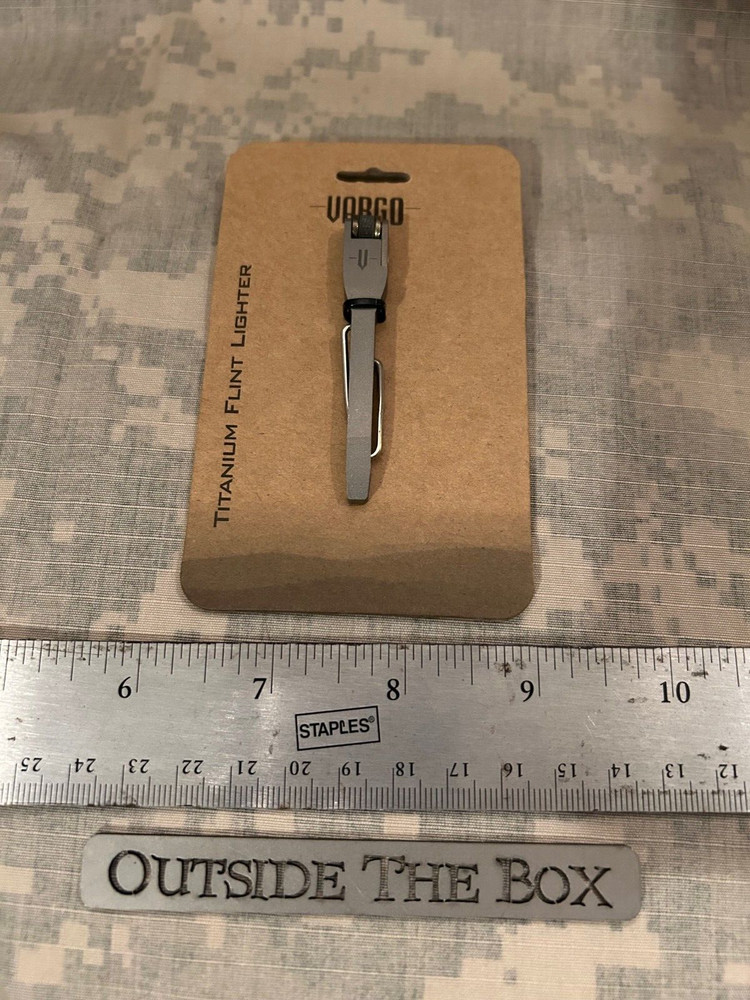 Emergency/Survival:  Vargo Titanium Flint Lighter,  FIRE STARTER - ONLY 0.3 OZ