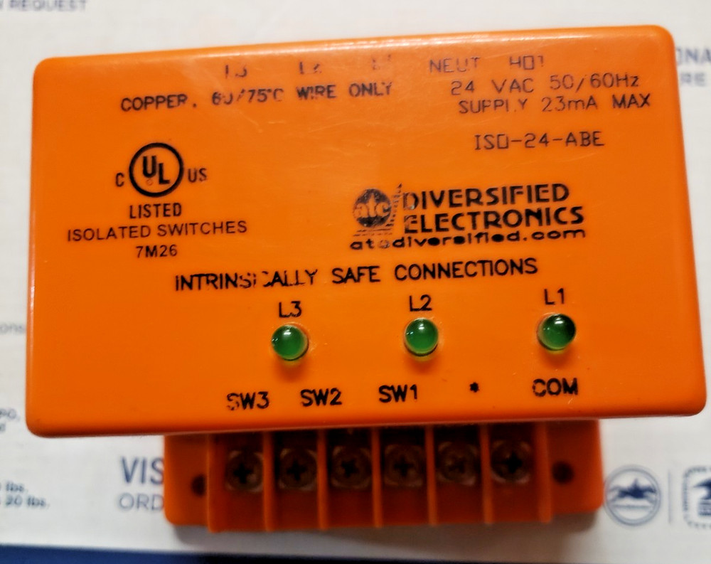 DIVERSIFIED ELECTRONICS ISOLATED SWITCH
