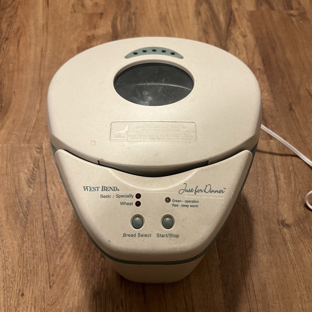 West Bend 41077 Just for Dinner Automatic Bread Maker - Tested And Working