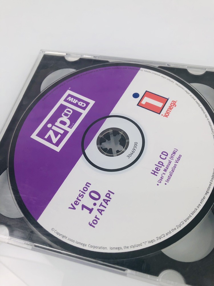 Iomega Solutions CD ZipCD CD-RW Version 1.0 ATAPI HELP User Manual Quick Start