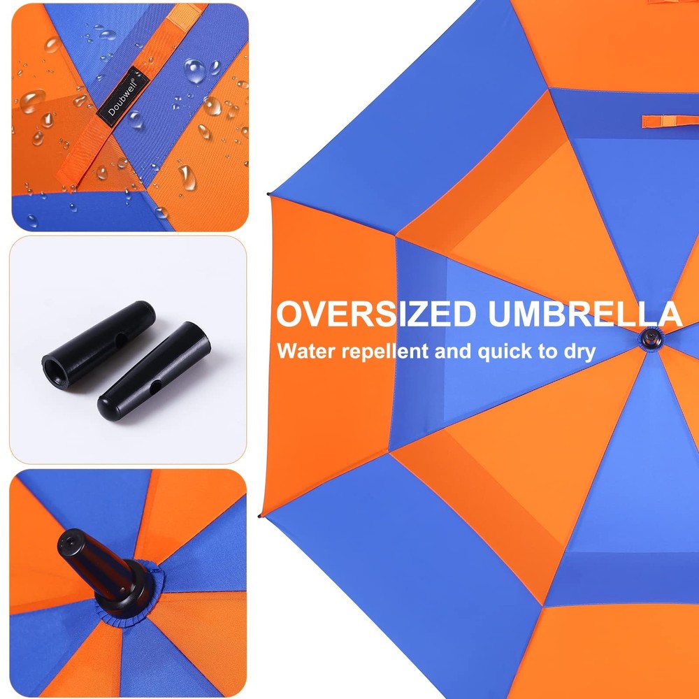 Best Vented Golf Umbrella 54/62/68 Inch Automatic Extra Large Windproof Oversize
