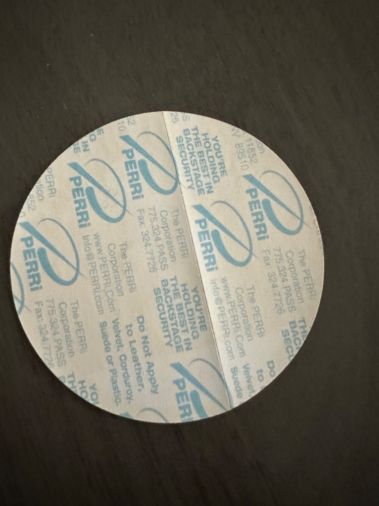 Kiss Psycho Circus Stage Hand Pass