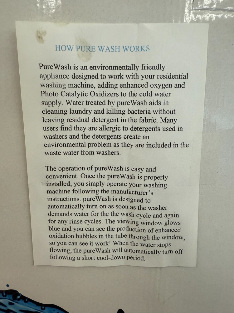 PUREWASH ECO FRIENDLY LAUNDRY SYSTEM (OEM)