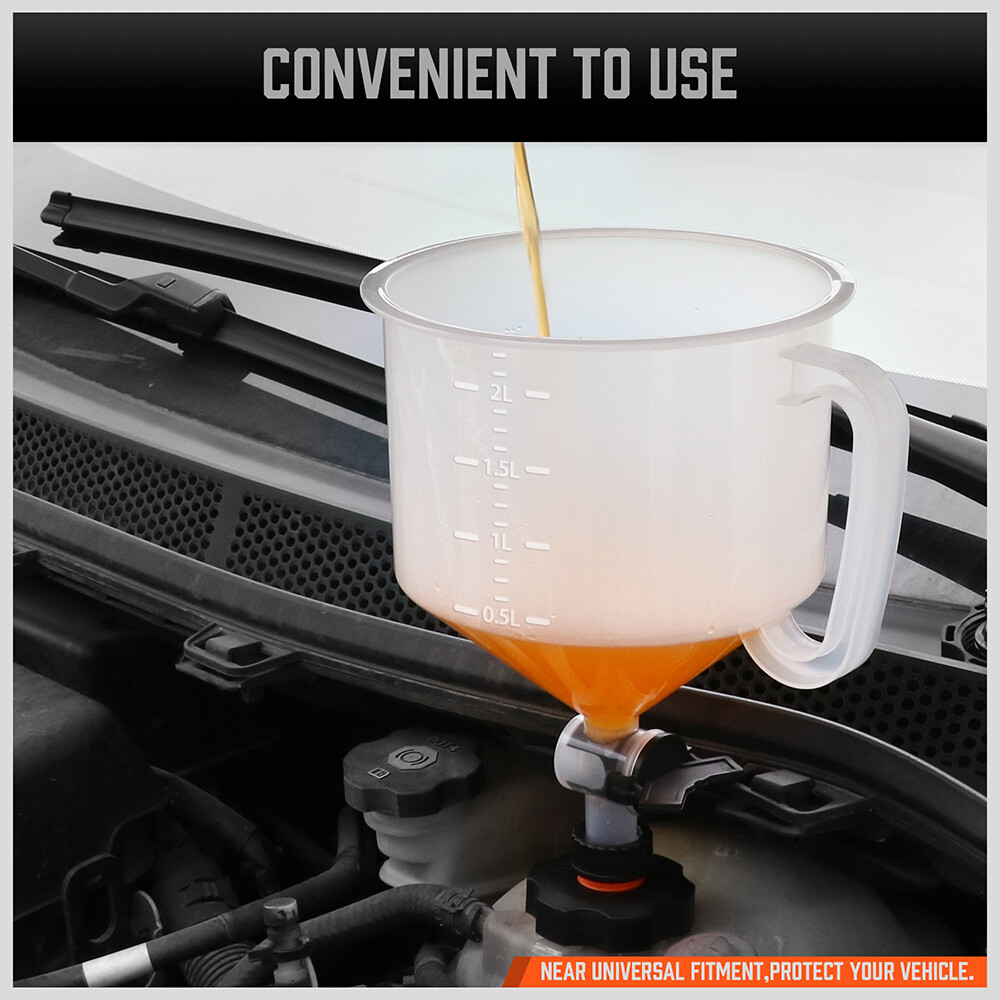 No-Spill Coolant Funnel Kit Car Radiator Refill Bleeder Vehicle Auto Tool