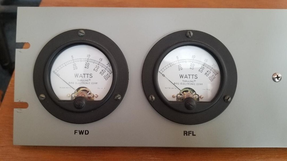 Bird 4527 Thruline rack mount dual meter Wattmeter, includes 2 elements