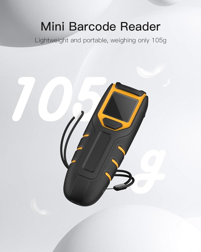 Inateck Barcode Scanner Bluetooth 1D 2D QR Code Scanner Kabellos 2.4GHz Portable