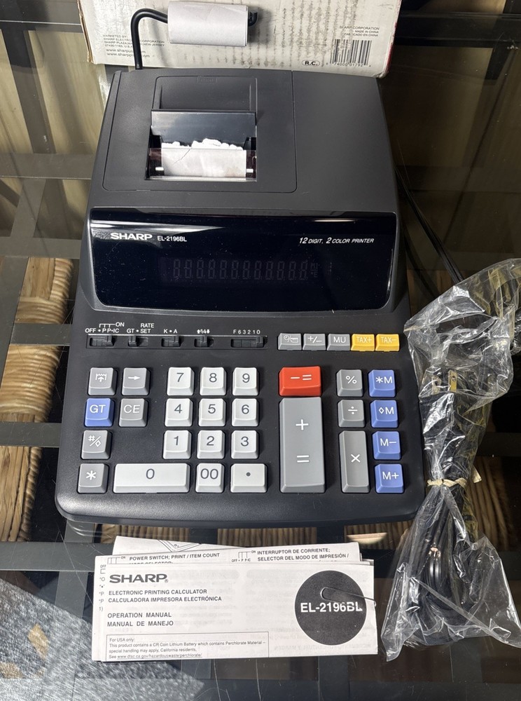 Sharp EL2196BL Standard Function Calculator Black