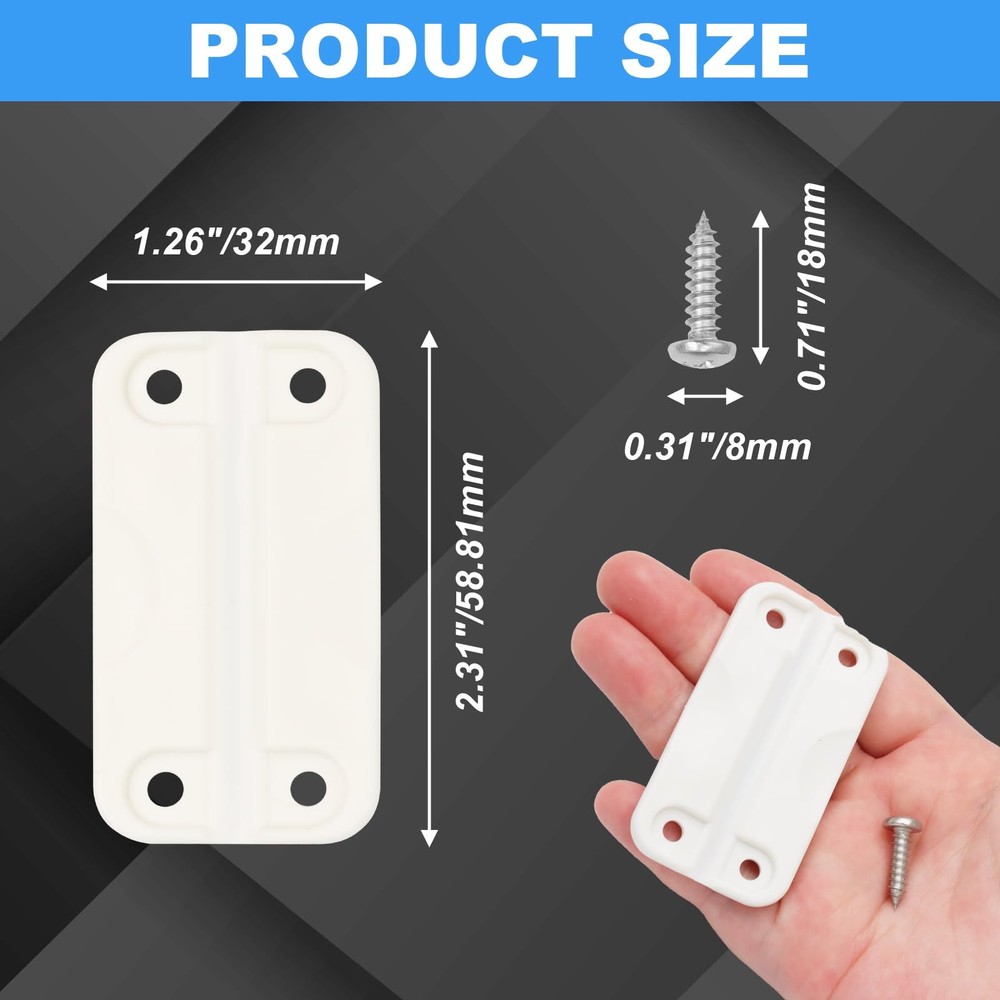 4 Pcs Cooler Hinges Replacement Parts for Igloo Plastic Latch Hinge Access