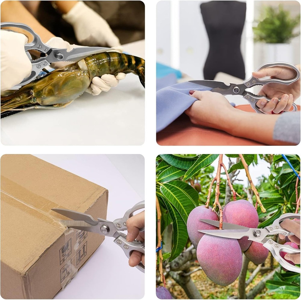 Kitchen Scissors, Multi-Purpose Kitchen Shears, Heavy Duty Dishwasher Safe Fo...