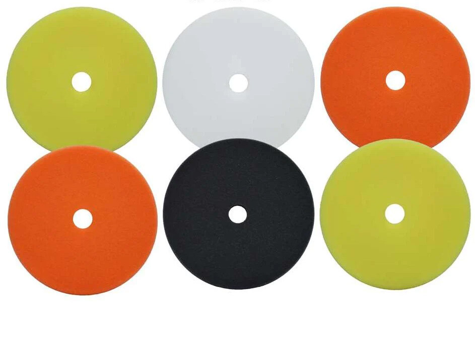 6 PACK -  6.75 Inch Redline Foam Buffing Pads - Car Auto Machine Polisher Buffer