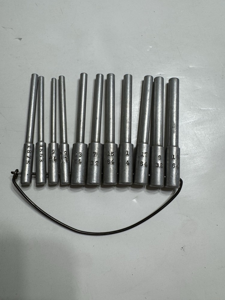 Numbered Drilling Tools Set Vintage