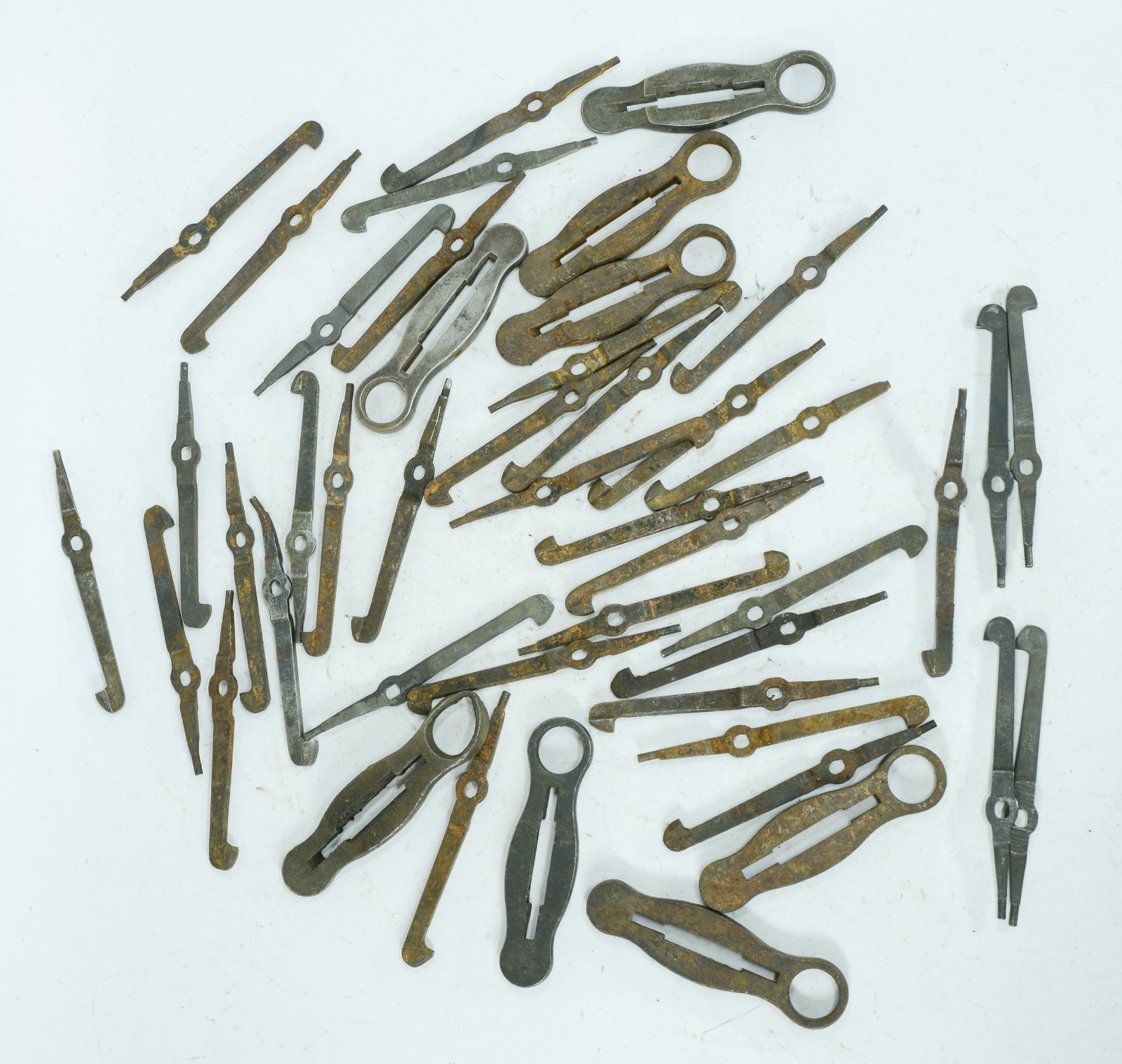 LOT WWI US M1903 Bolt Rifle M1905 Bayonet Crossguards, Catch Mechanism Bar Parts