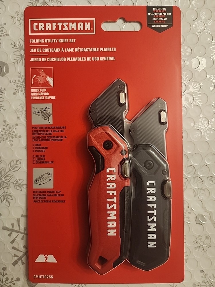 Craftsman Folding Retractable Utility Knife Blade Set  NEW