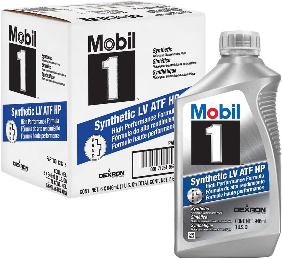 Mobil 1 Full Synthetic LV ATF HP, Case of 6 - 1 Quart Bottles | 124715