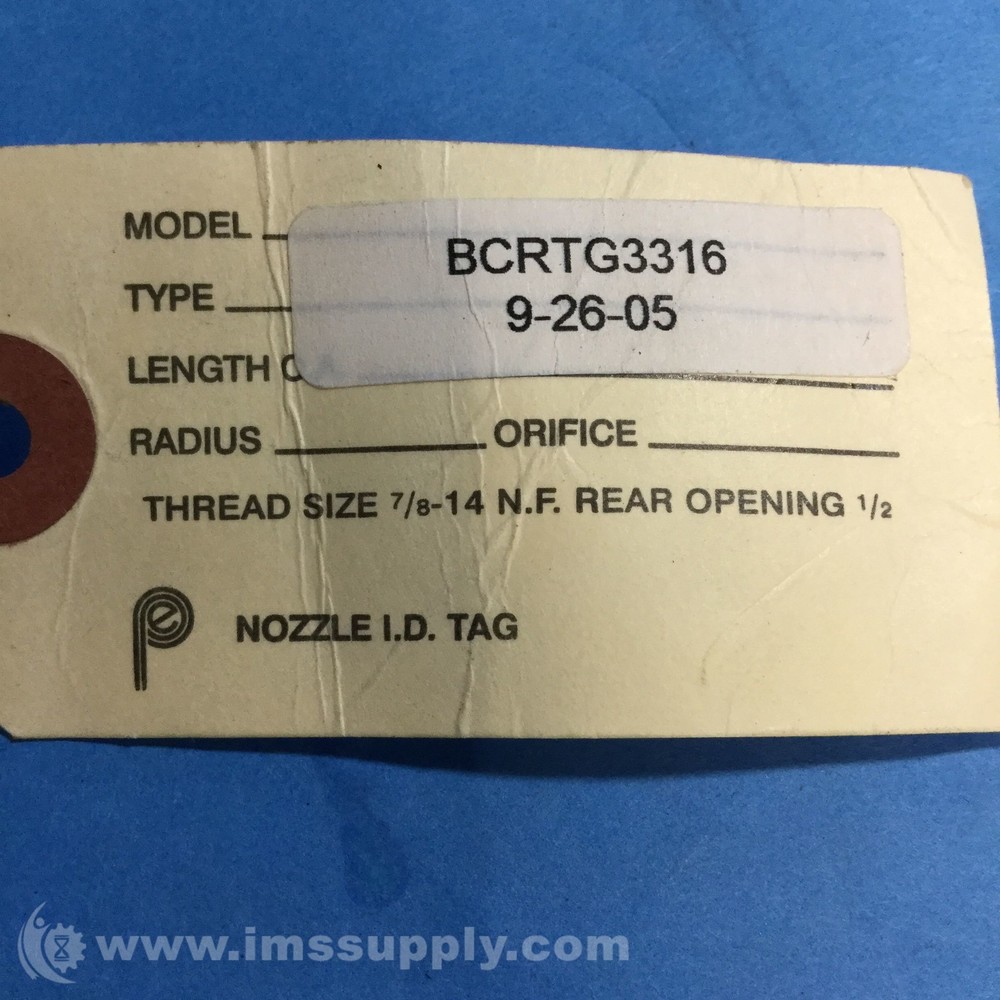 Ppe BCRTg3316 Nozzle Tip USIP
