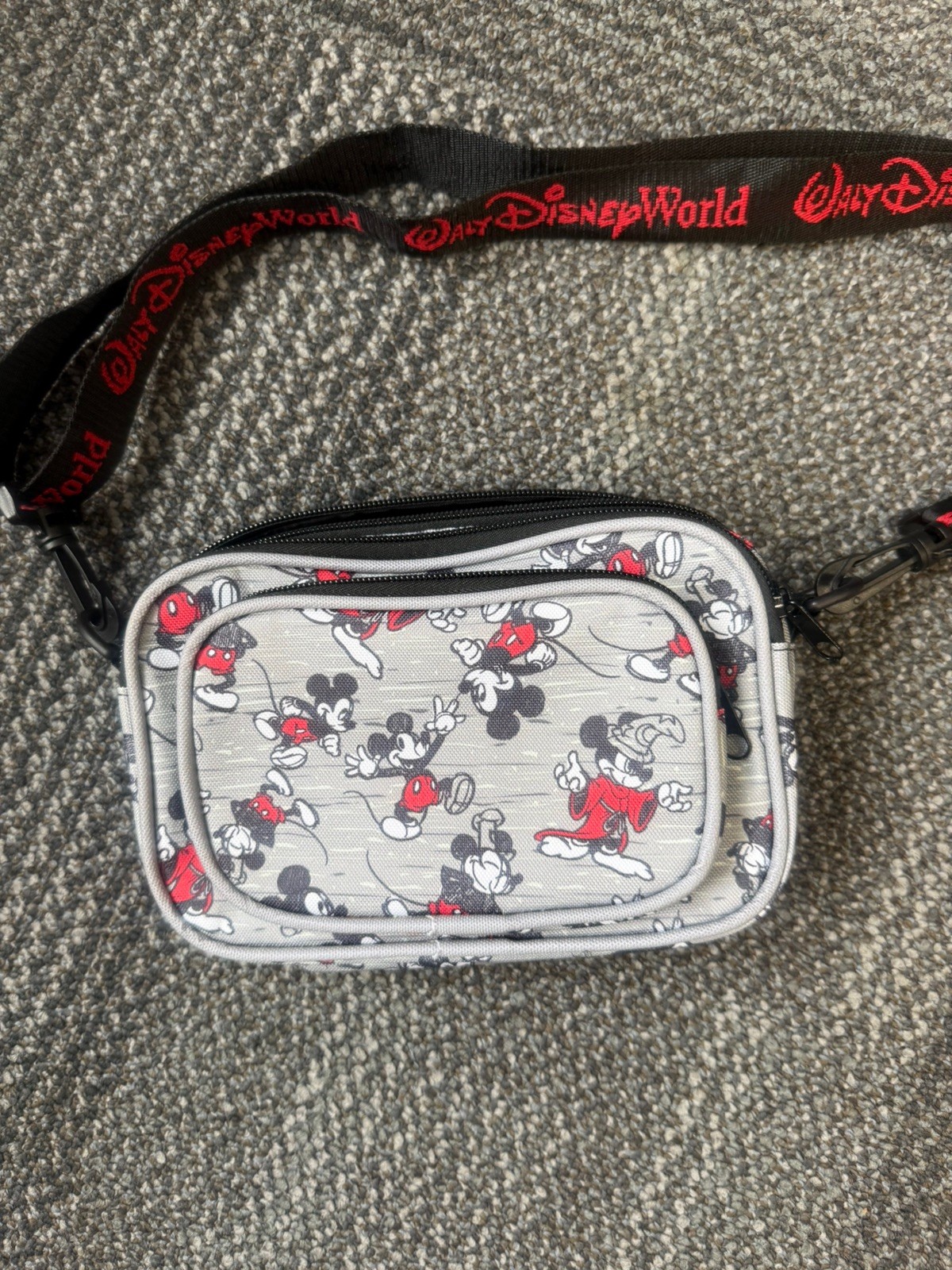 Walt Disney Parks Disneyland Mickey Mouse All Over Sketch Fanny Pack Fantasia