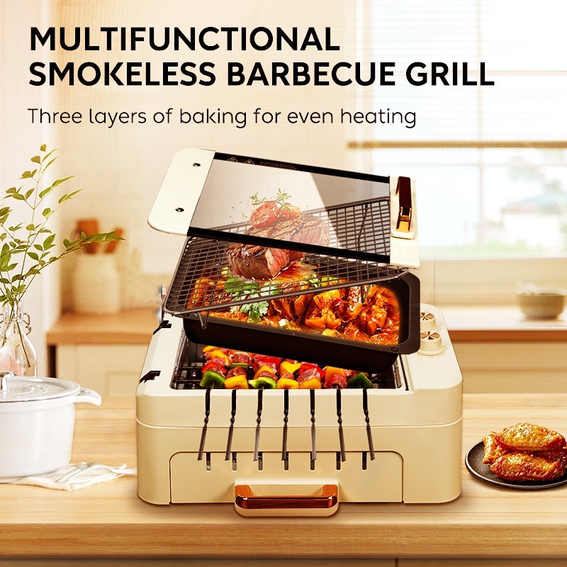 [Second-hand] 3-in-1 Smokeless BBQ Grill