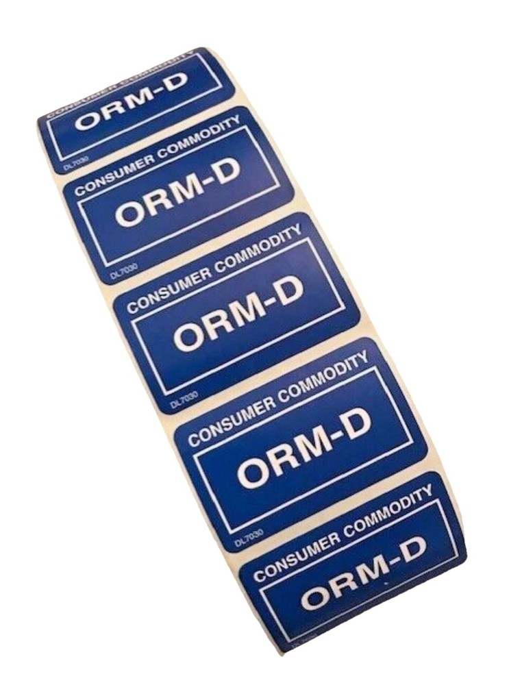 5 Hazmat ORMD ORM-D  1.5" x 2.5"   Shipping Label Sticker UPS Fedex