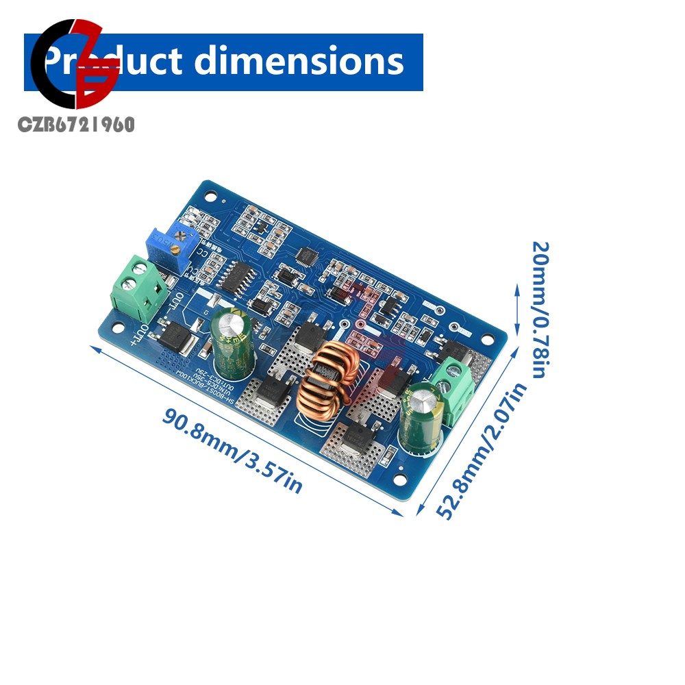 5-35V 10A DC-DC Auto Boost Buck Module CC-CV Battery Charging LED Driver Module