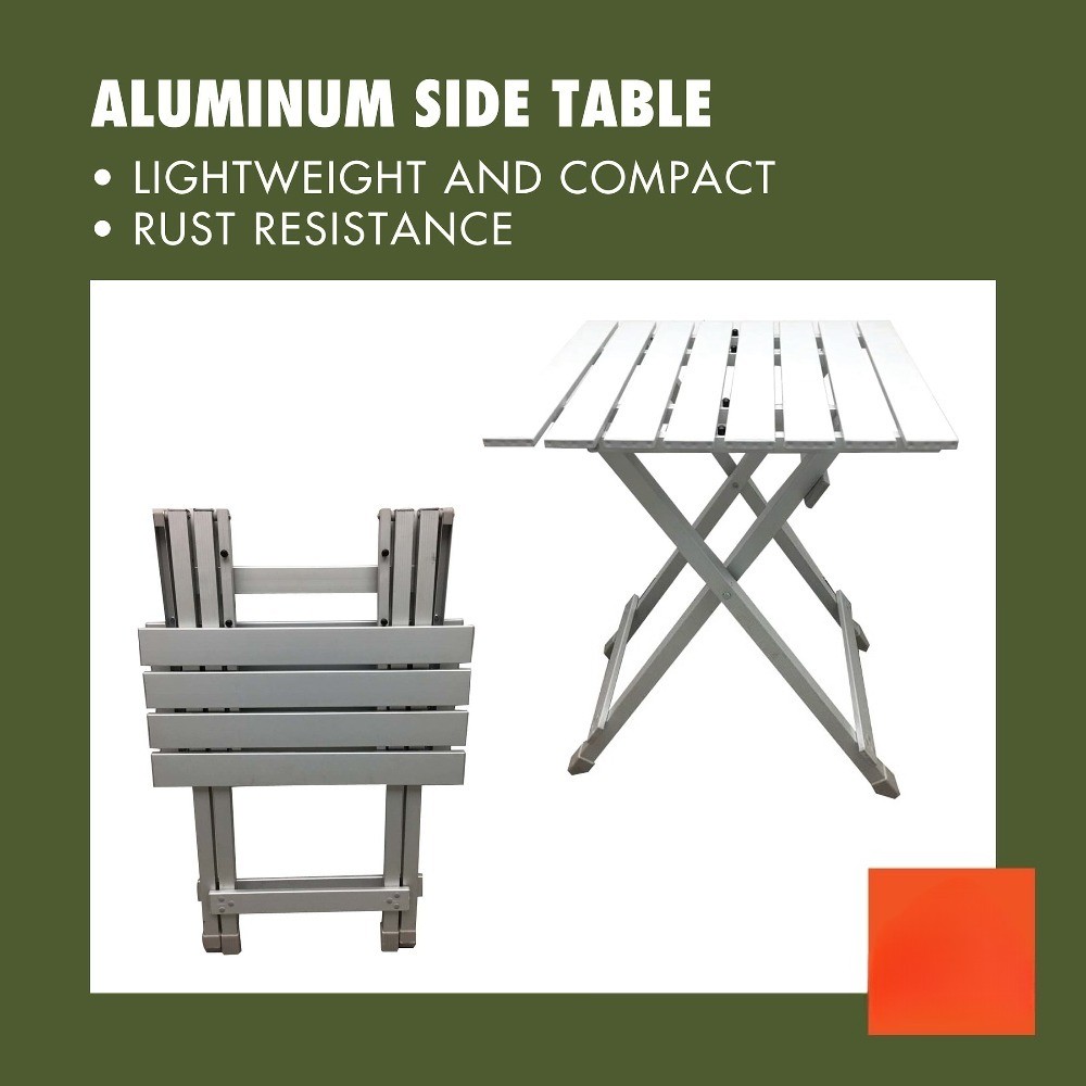 Aluminum Camping Table, Silver